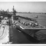 Along side at Boston Mass. HMS Victorious
